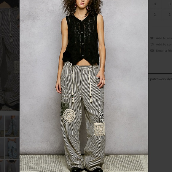 POL “ Dawn “ POL Denim Pants with Patchwork Detail 62A - Picture 8 of 9